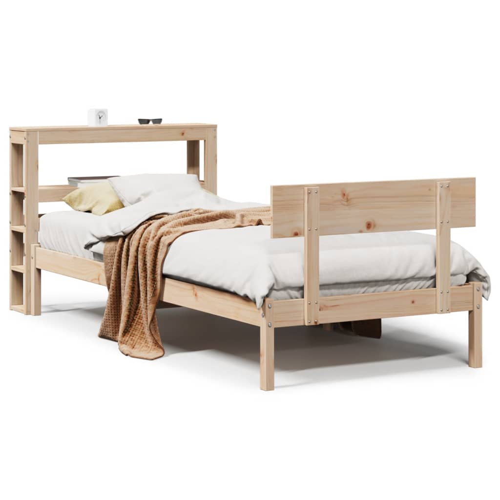 Cadre de lit sans matelas 90x200 cm bois de pin massif - XIOS