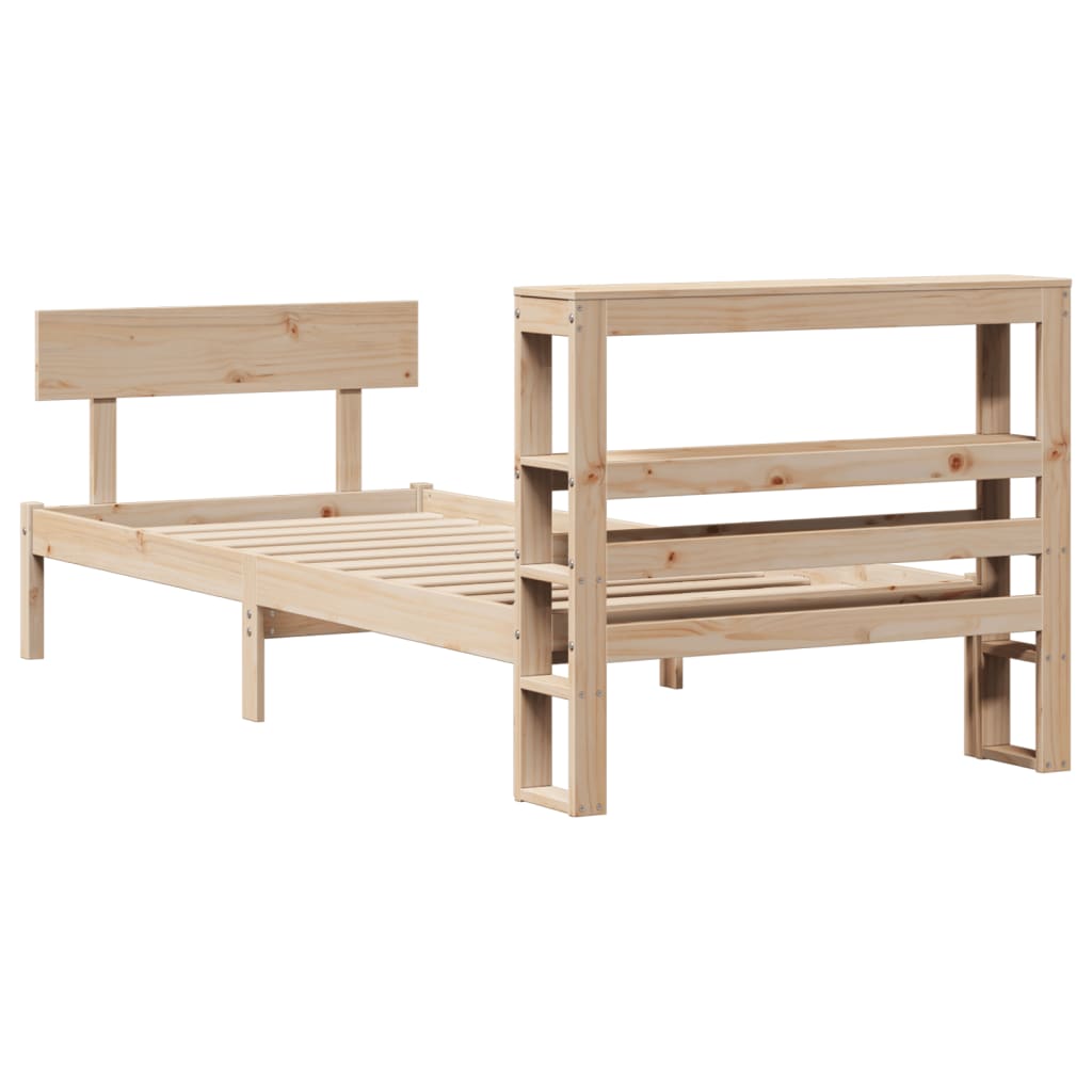 Cadre de lit sans matelas 90x200 cm bois de pin massif - XIOS