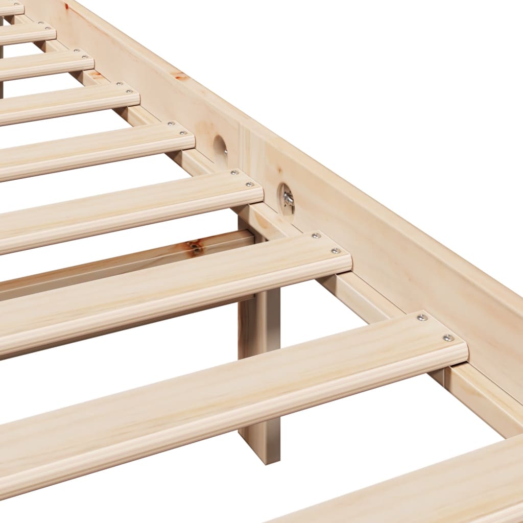 Cadre de lit sans matelas 140x200 cm bois massif de pin - XIOS