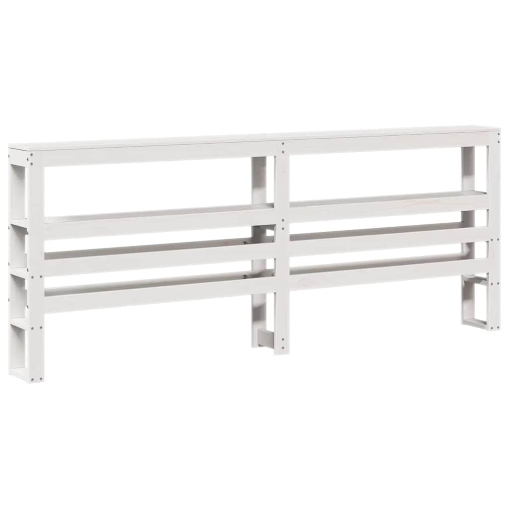 Cadre de lit sans matelas blanc 180x200 cm bois massif de pin - XIOS