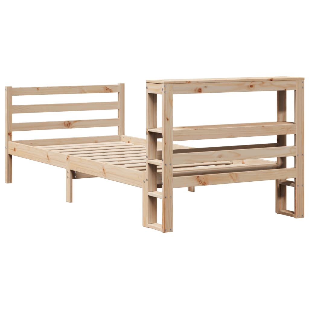 Cadre de lit sans matelas 90x190 cm bois de pin massif - XIOS