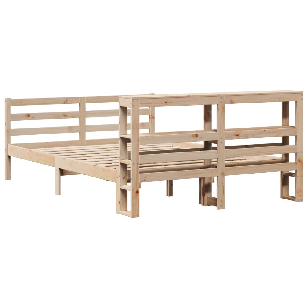 Cadre de lit sans matelas 140x200 cm bois massif de pin - XIOS
