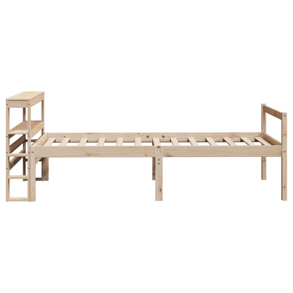 Lit pour personne âgée et tête de lit 75x190 cm bois pin massif - XIOS