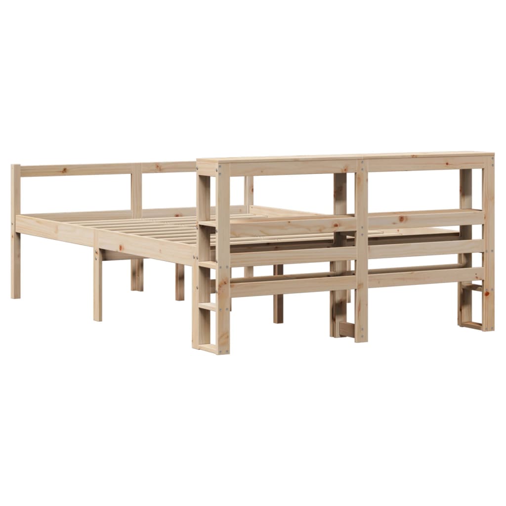 Lit pour personne âgée et tête de lit 120x190cm bois pin massif - XIOS