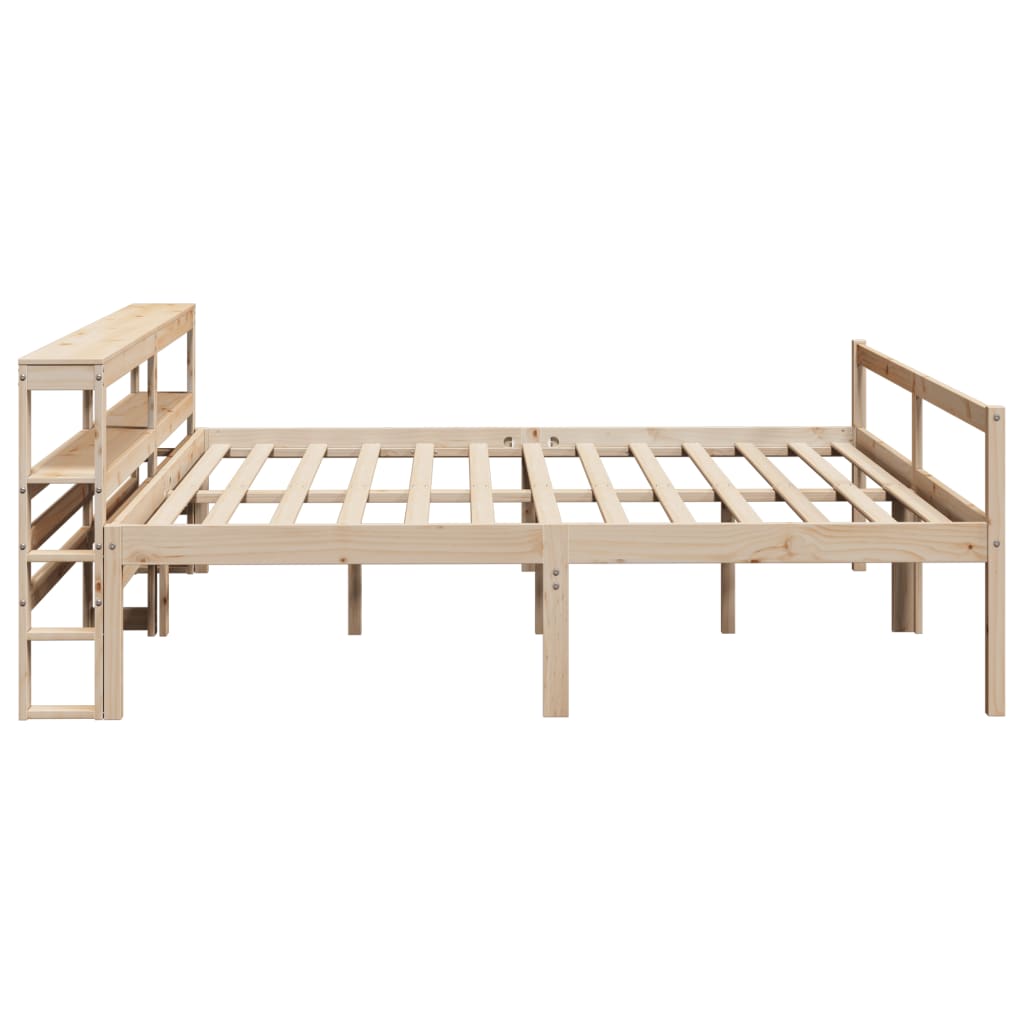 Lit pour personne âgée et tête de lit 200x200cm bois pin massif - XIOS