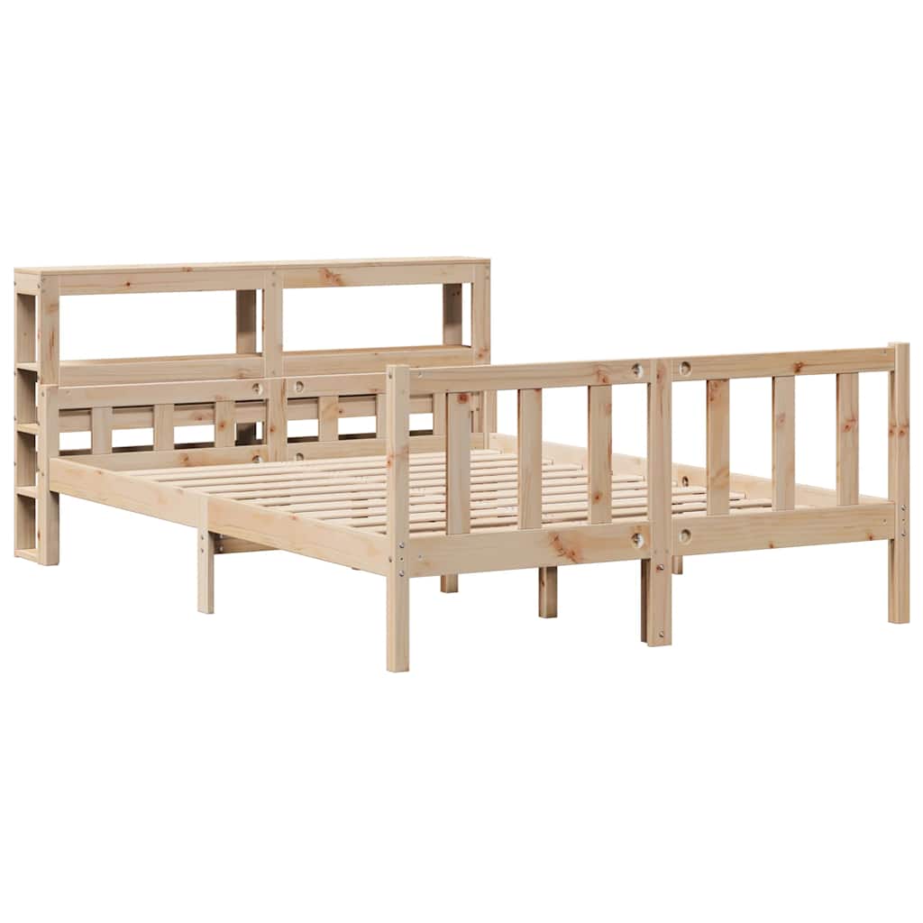 Cadre de lit sans matelas 160x200 cm bois massif de pin - XIOS