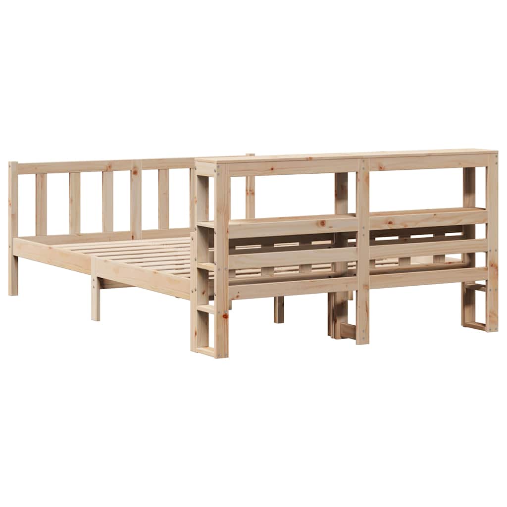 Cadre de lit sans matelas 160x200 cm bois massif de pin - XIOS