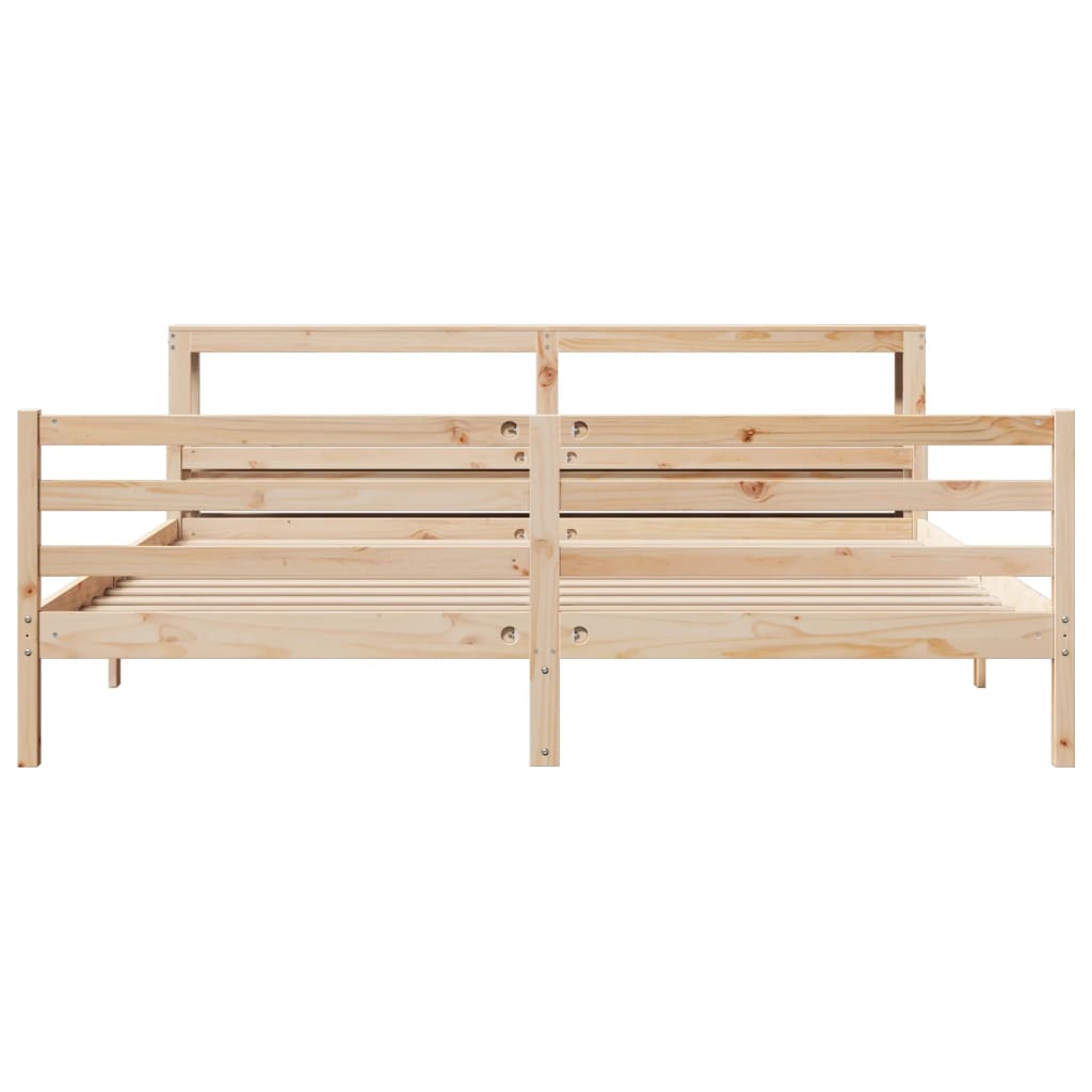 Cadre de lit avec tête de lit sans matelas 200x200 cm - XIOS