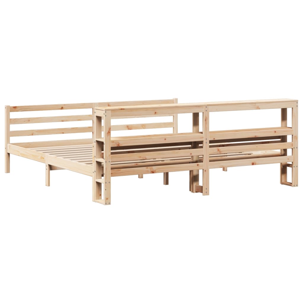 Cadre de lit avec tête de lit sans matelas 200x200 cm - XIOS