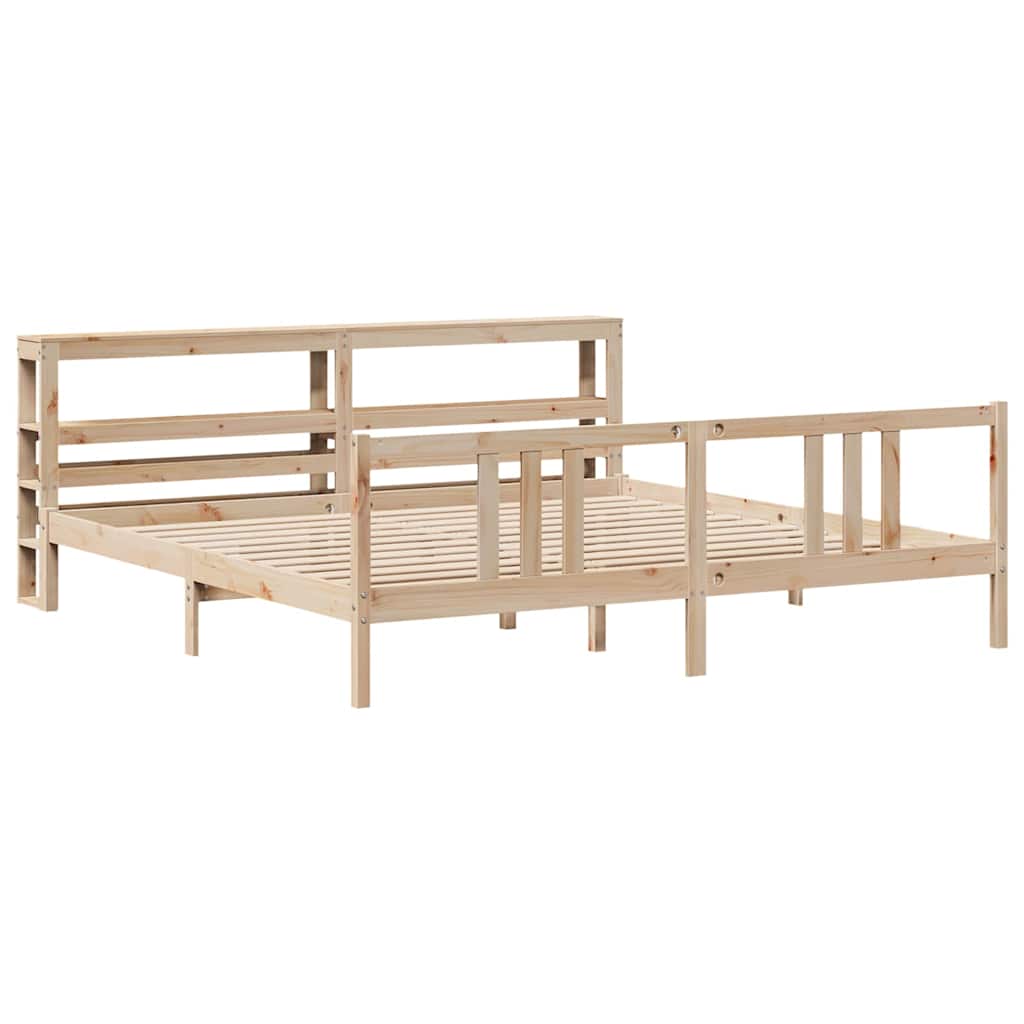Cadre de lit avec tête de lit sans matelas 200x200 cm - XIOS