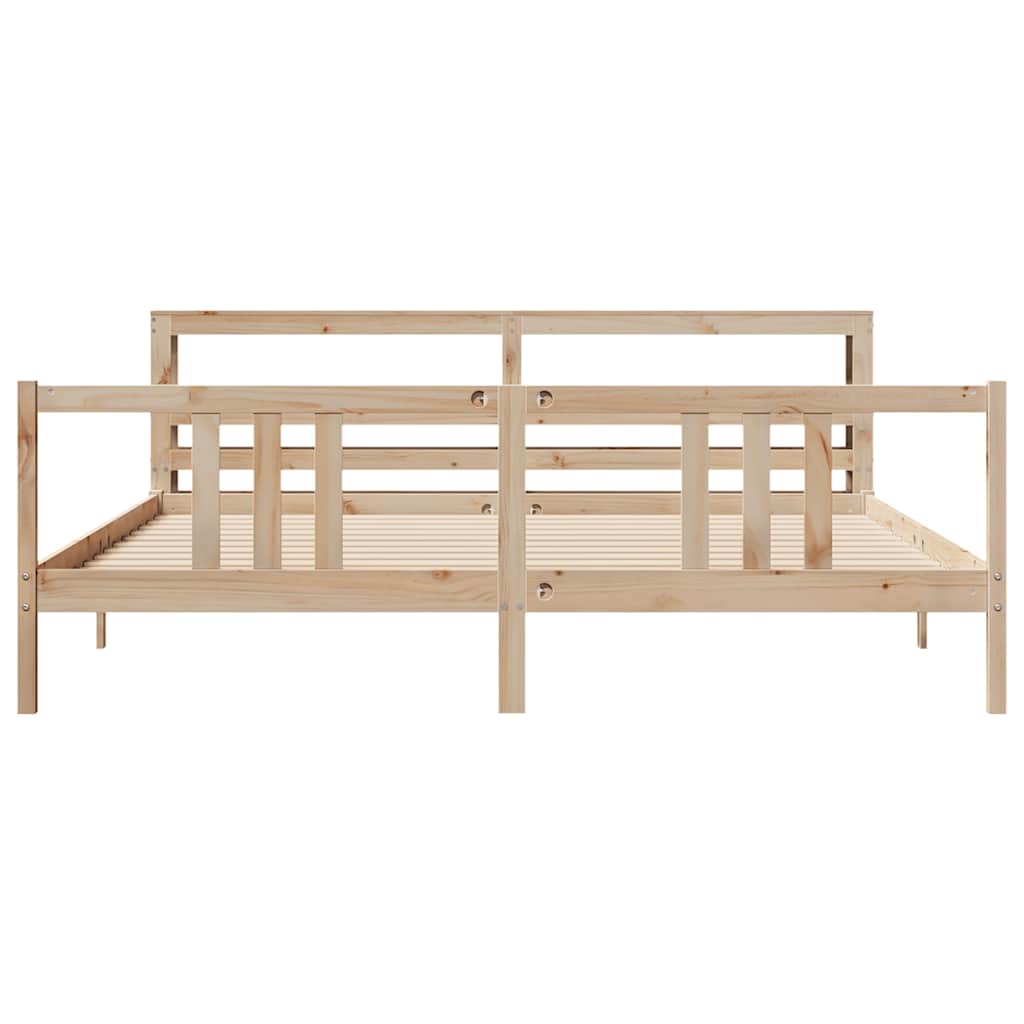 Cadre de lit avec tête de lit sans matelas 200x200 cm - XIOS