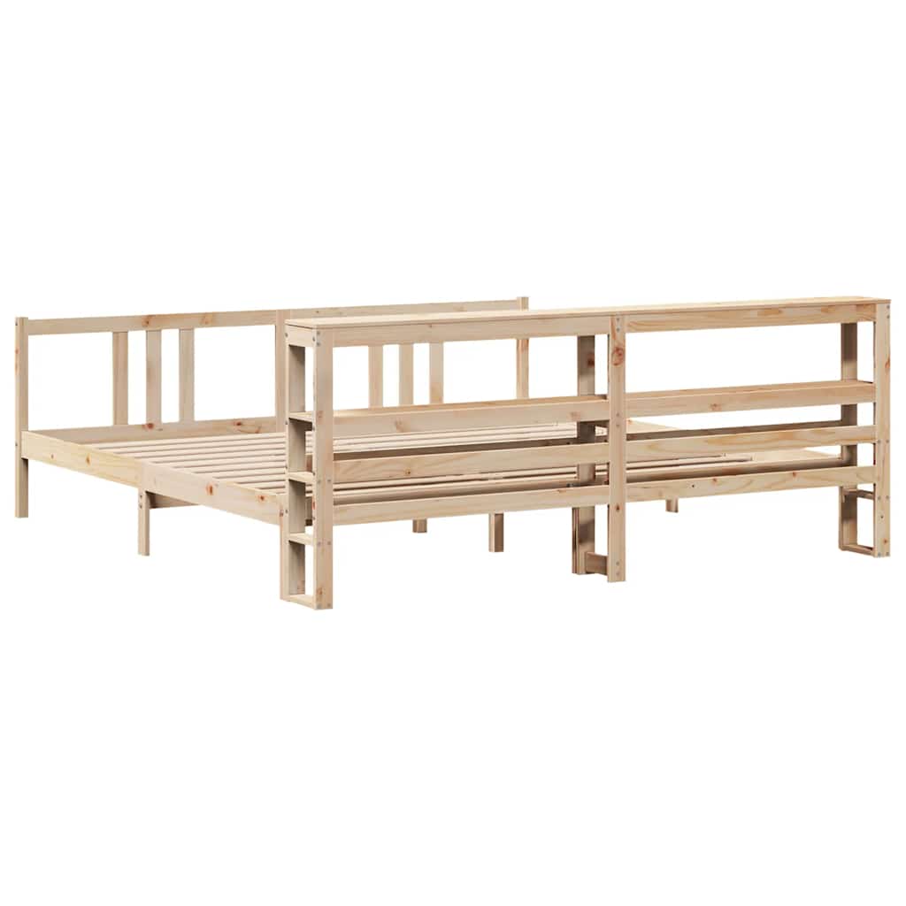 Cadre de lit avec tête de lit sans matelas 200x200 cm - XIOS