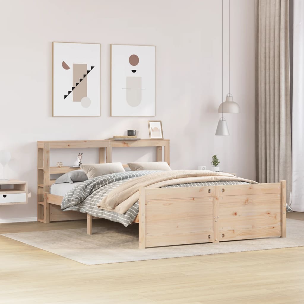 Cadre de lit avec tête de lit sans matelas 140x190 cm - XIOS