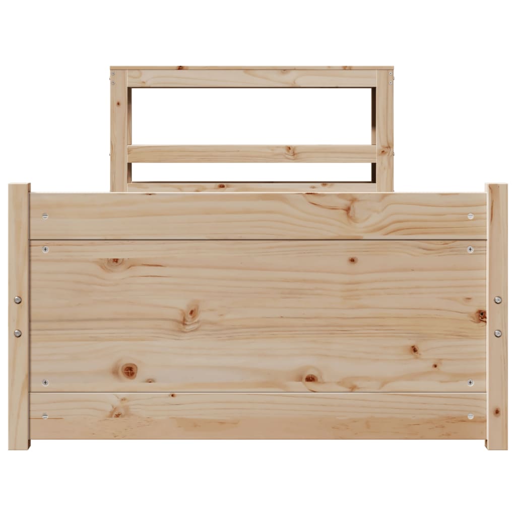 Cadre de lit avec tête de lit sans matelas 90x200 cm - XIOS