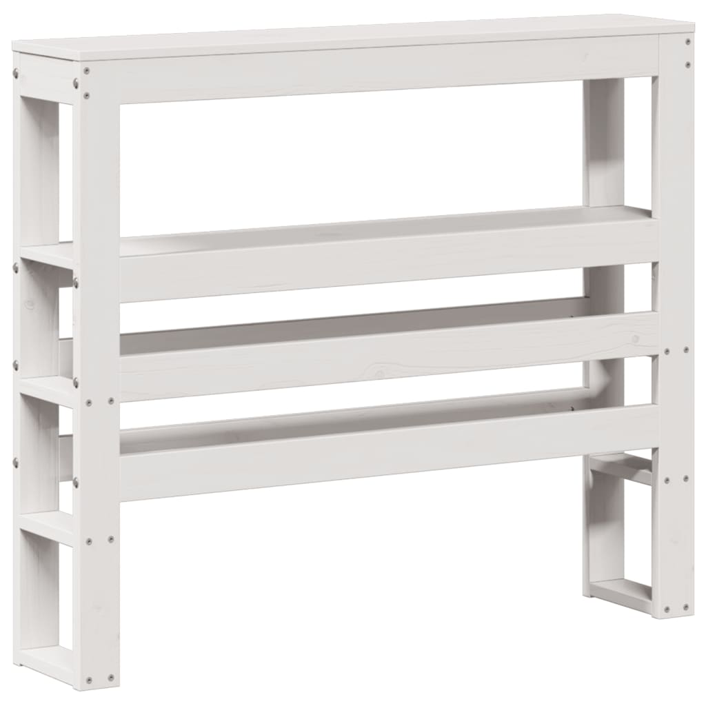 Cadre de lit avec tête de lit sans matelas blanc 90x200 cm - XIOS