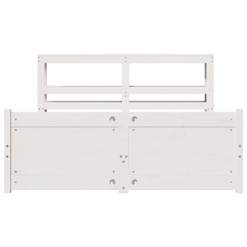 Cadre de lit avec tête de lit sans matelas blanc 120x200 cm - XIOS