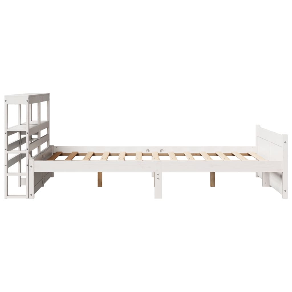 Cadre de lit avec tête de lit sans matelas blanc 120x200 cm - XIOS