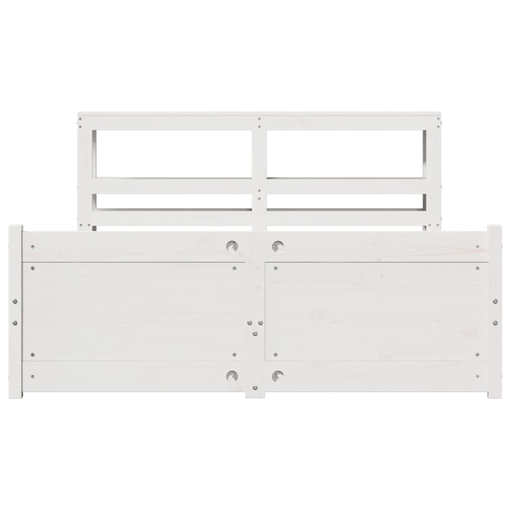 Cadre de lit avec tête de lit sans matelas blanc 150x200 cm - XIOS