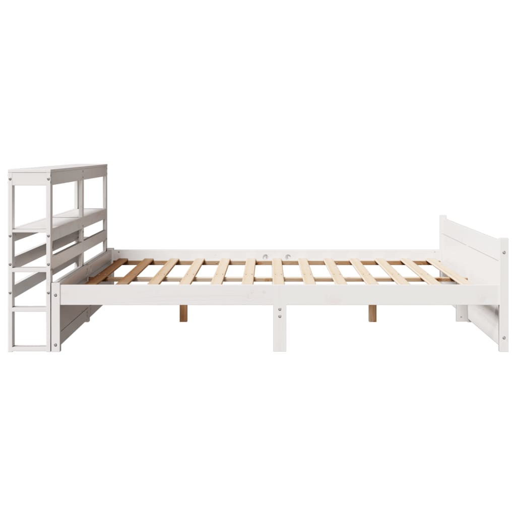 Cadre de lit avec tête de lit sans matelas blanc 180x200 cm - XIOS