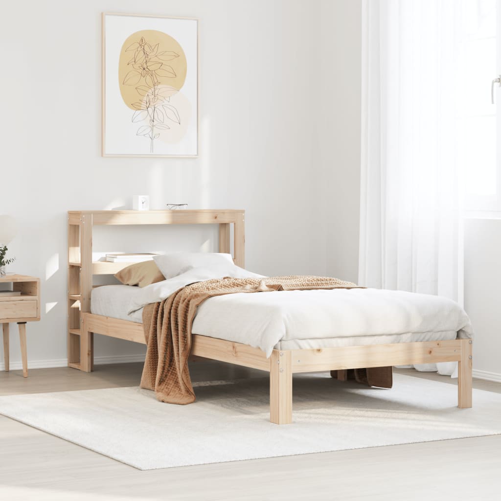 Cadre de lit avec tête de lit sans matelas 75x190 cm - XIOS