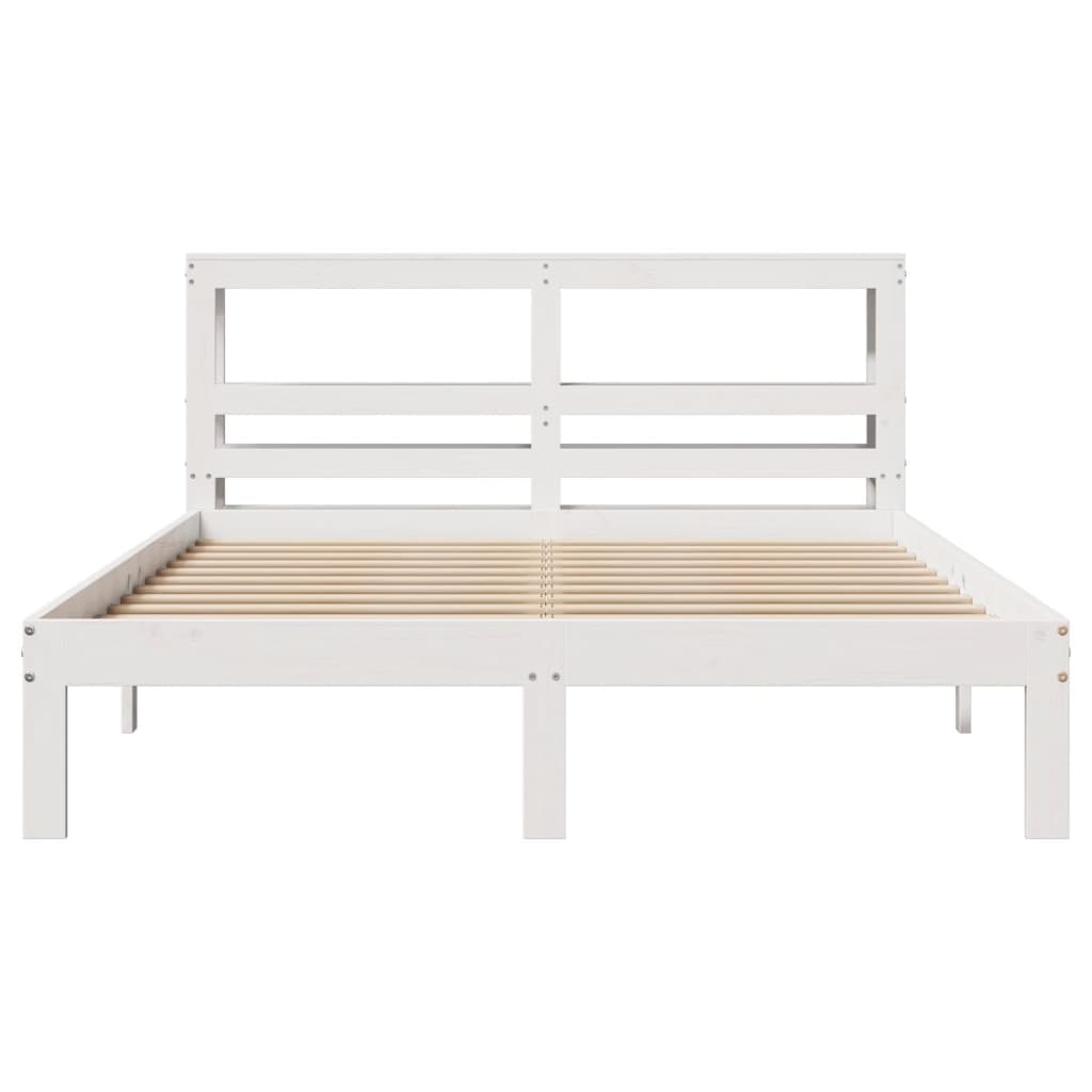 Cadre de lit avec tête de lit sans matelas blanc 120x190 cm - XIOS