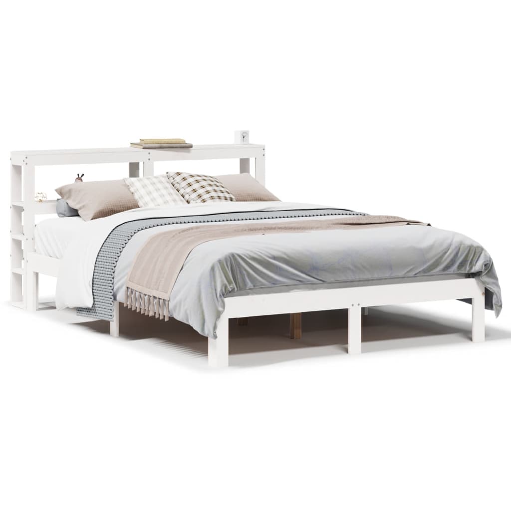 Cadre de lit avec tête de lit sans matelas blanc 120x200 cm - XIOS