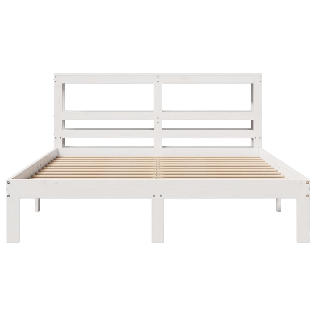 Cadre de lit avec tête de lit sans matelas blanc 120x200 cm - XIOS