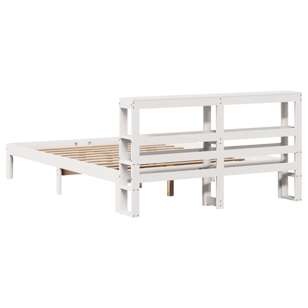 Cadre de lit avec tête de lit sans matelas blanc 120x200 cm - XIOS