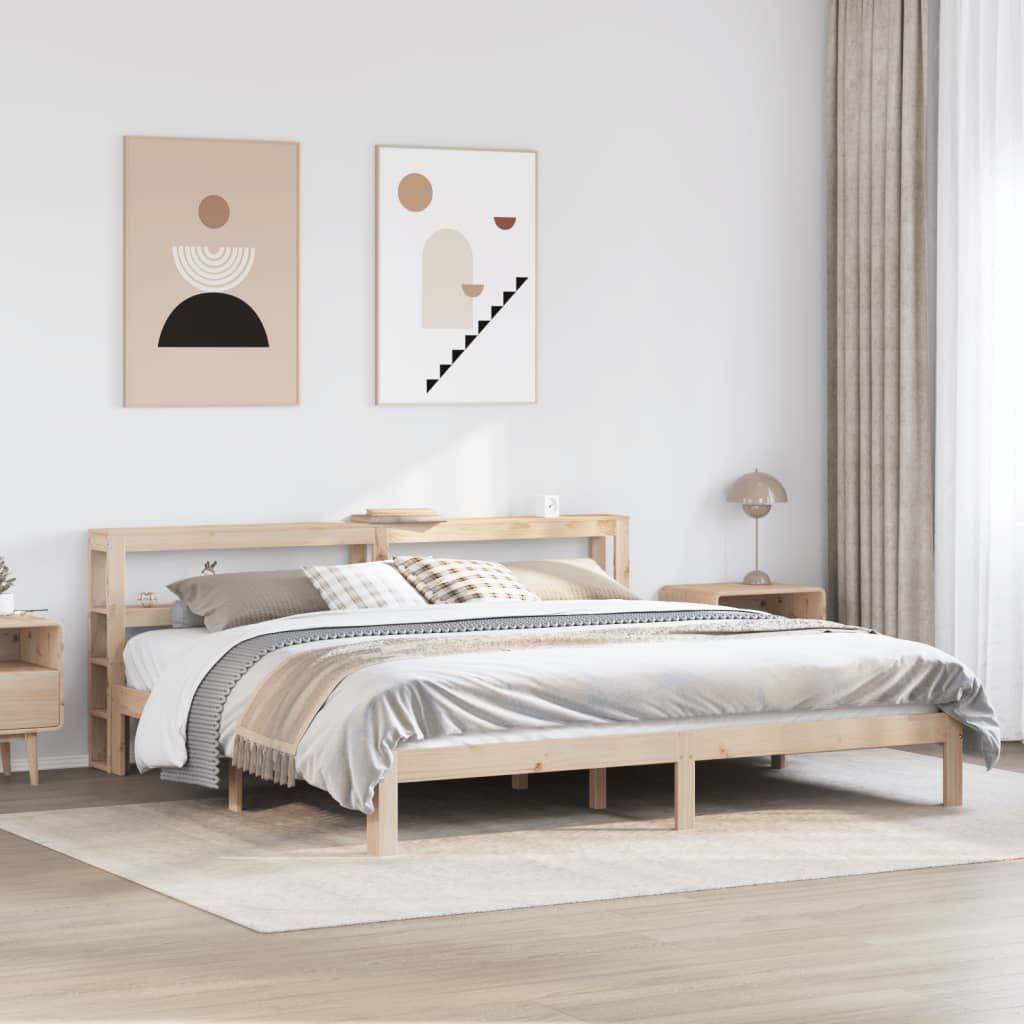 Cadre de lit avec tête de lit sans matelas 200x200 cm - XIOS