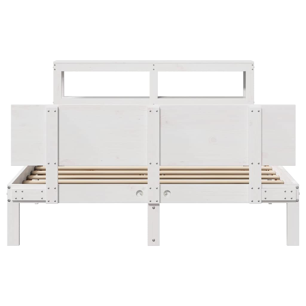 Cadre de lit avec tête de lit sans matelas blanc 120x190 cm - XIOS