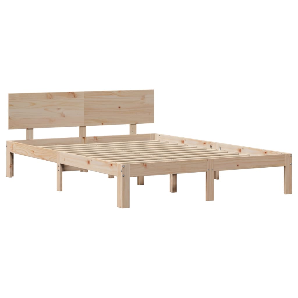 Cadre de lit avec tête de lit sans matelas 140x190 cm - XIOS