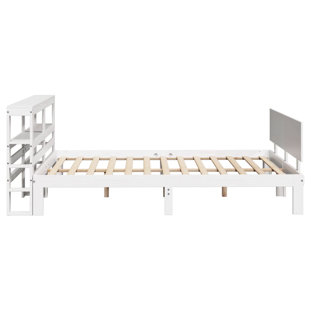 Cadre de lit avec tête de lit sans matelas blanc 140x200 cm - XIOS