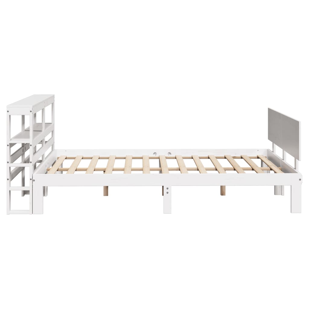 Cadre de lit avec tête de lit sans matelas blanc 150x200 cm - XIOS