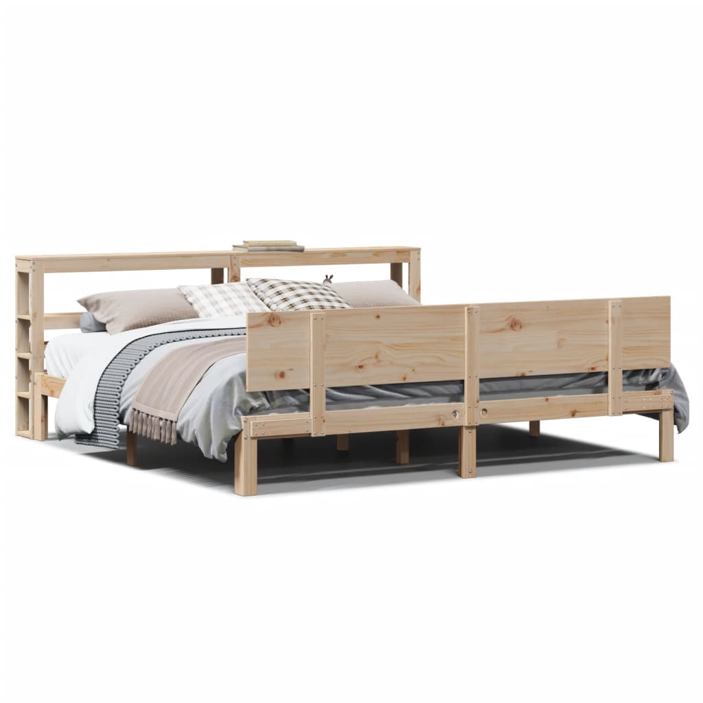 Cadre de lit avec tête de lit sans matelas 200x200 cm - XIOS