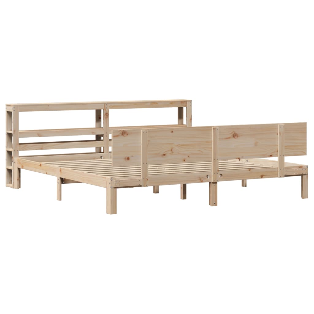 Cadre de lit avec tête de lit sans matelas 200x200 cm - XIOS