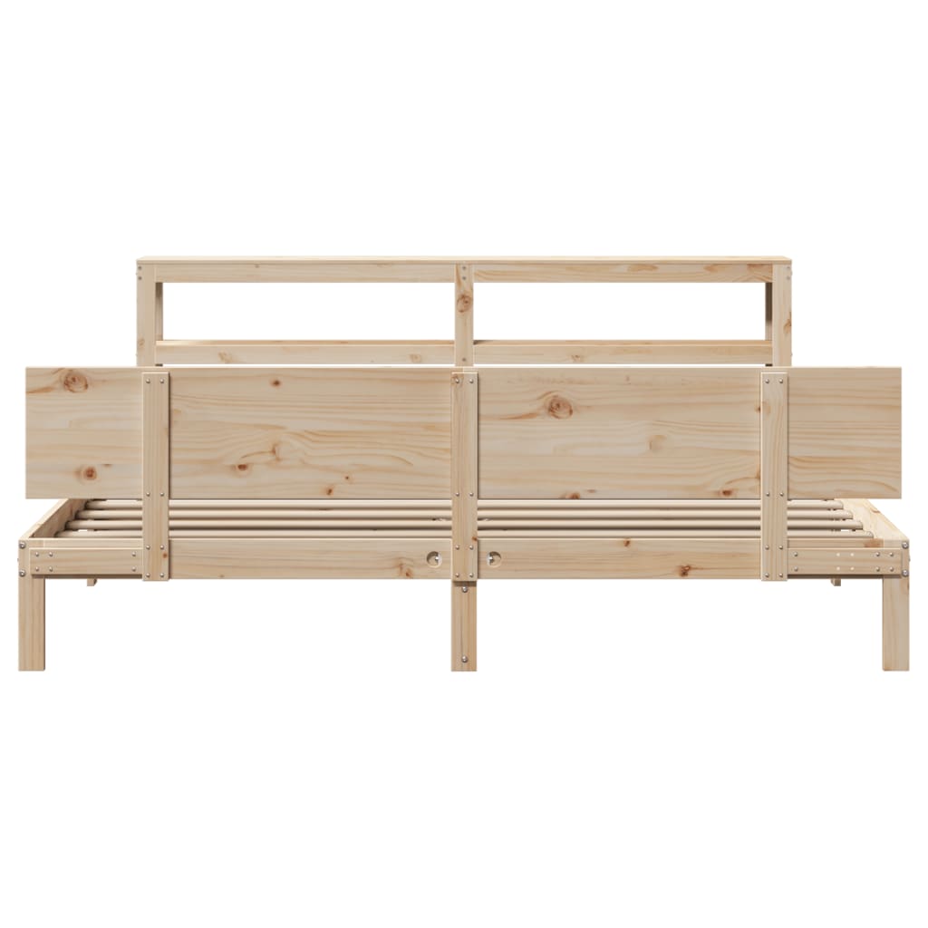 Cadre de lit avec tête de lit sans matelas 200x200 cm - XIOS