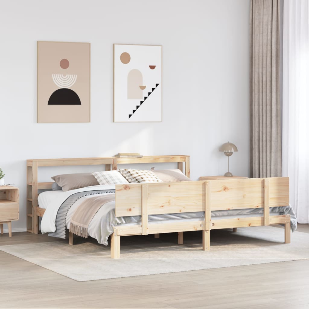 Cadre de lit avec tête de lit sans matelas 200x200 cm - XIOS