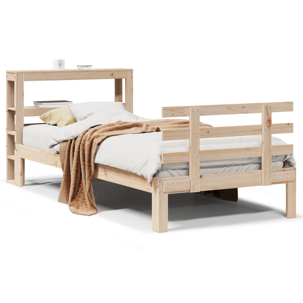 Cadre de lit avec tête de lit sans matelas 75x190 cm - XIOS