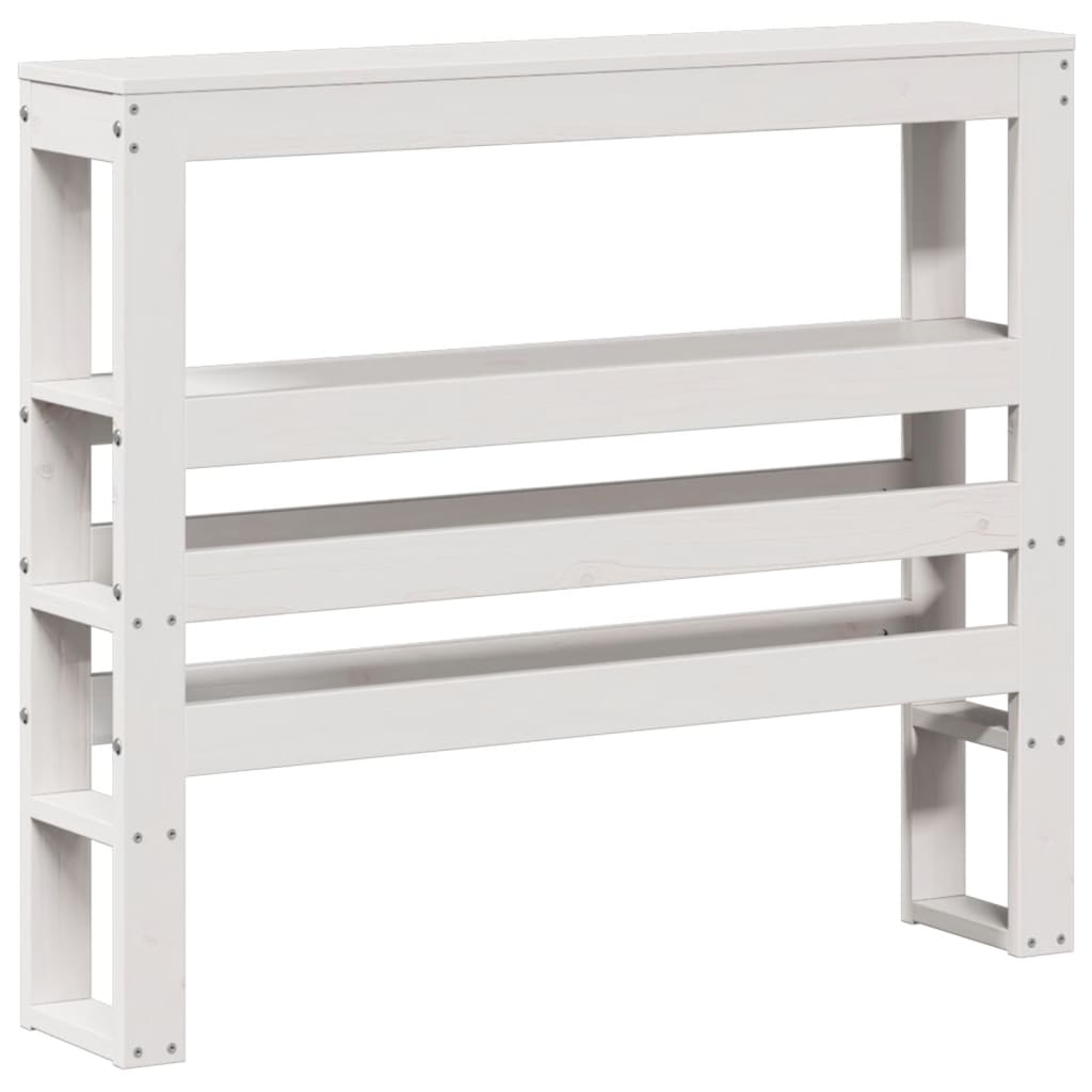 Cadre de lit avec tête de lit sans matelas blanc 75x190 cm - XIOS
