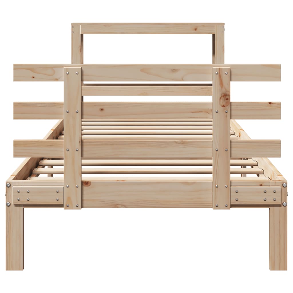 Cadre de lit avec tête de lit sans matelas 90x200 cm - XIOS