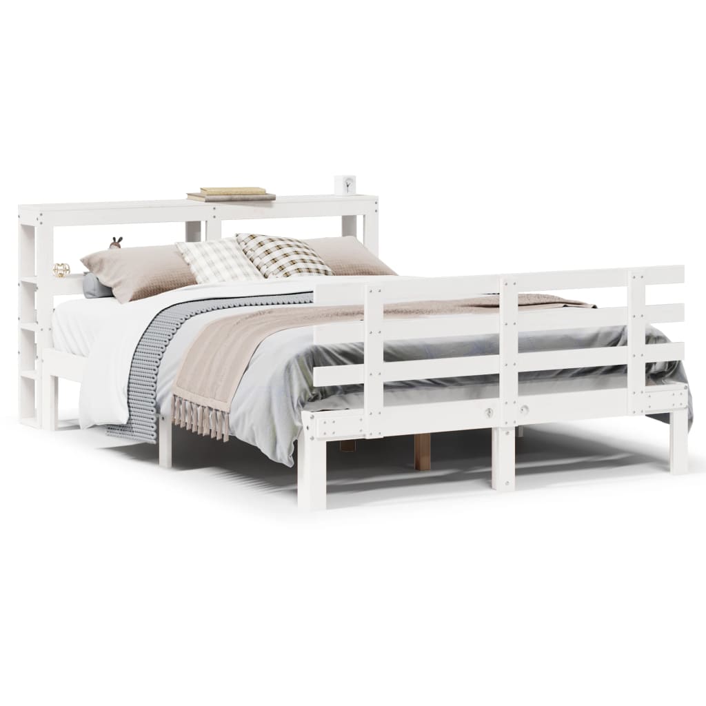 Cadre de lit avec tête de lit sans matelas blanc 120x200 cm - XIOS