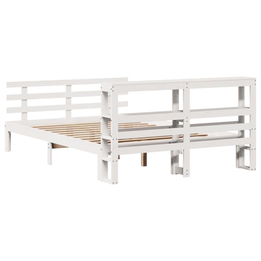 Cadre de lit avec tête de lit sans matelas blanc 120x200 cm - XIOS