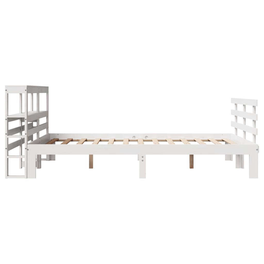 Cadre de lit avec tête de lit sans matelas blanc 150x200 cm - XIOS