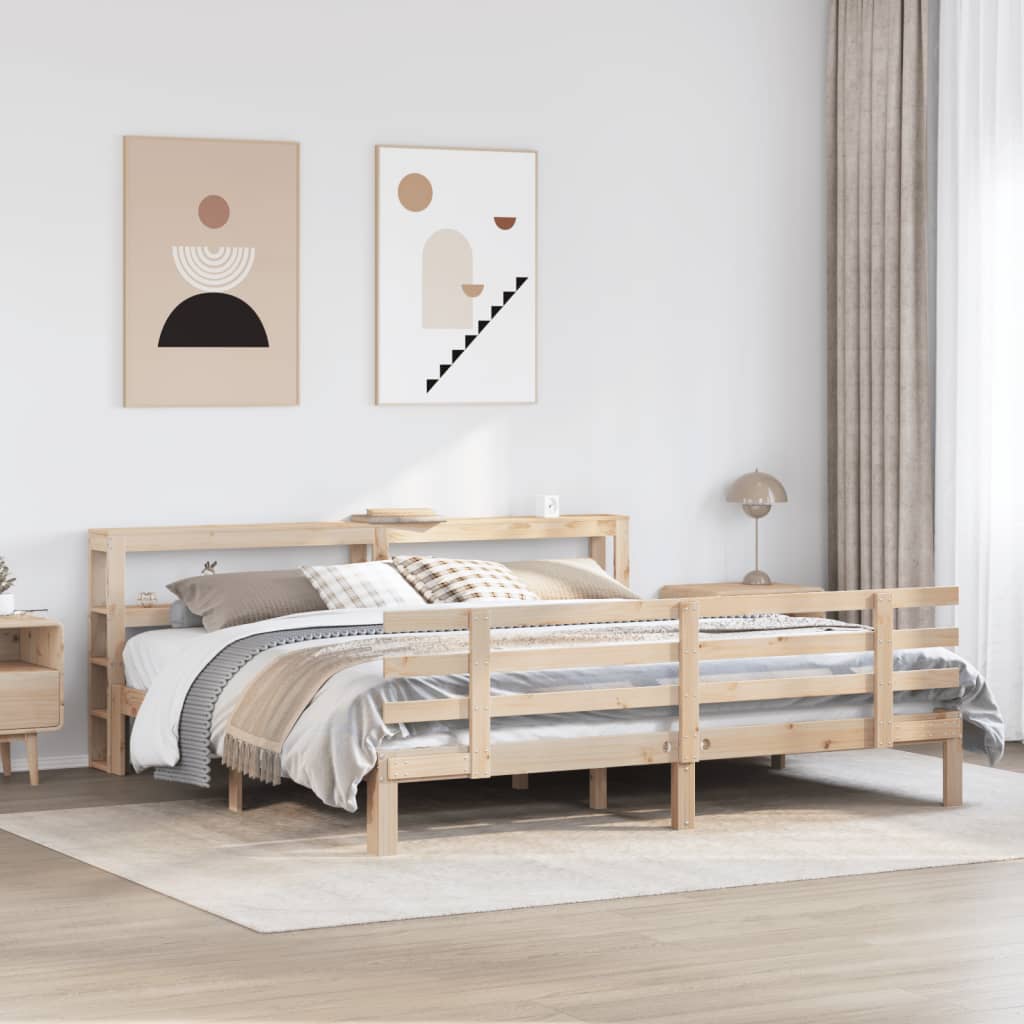Cadre de lit avec tête de lit sans matelas 180x200 cm - XIOS