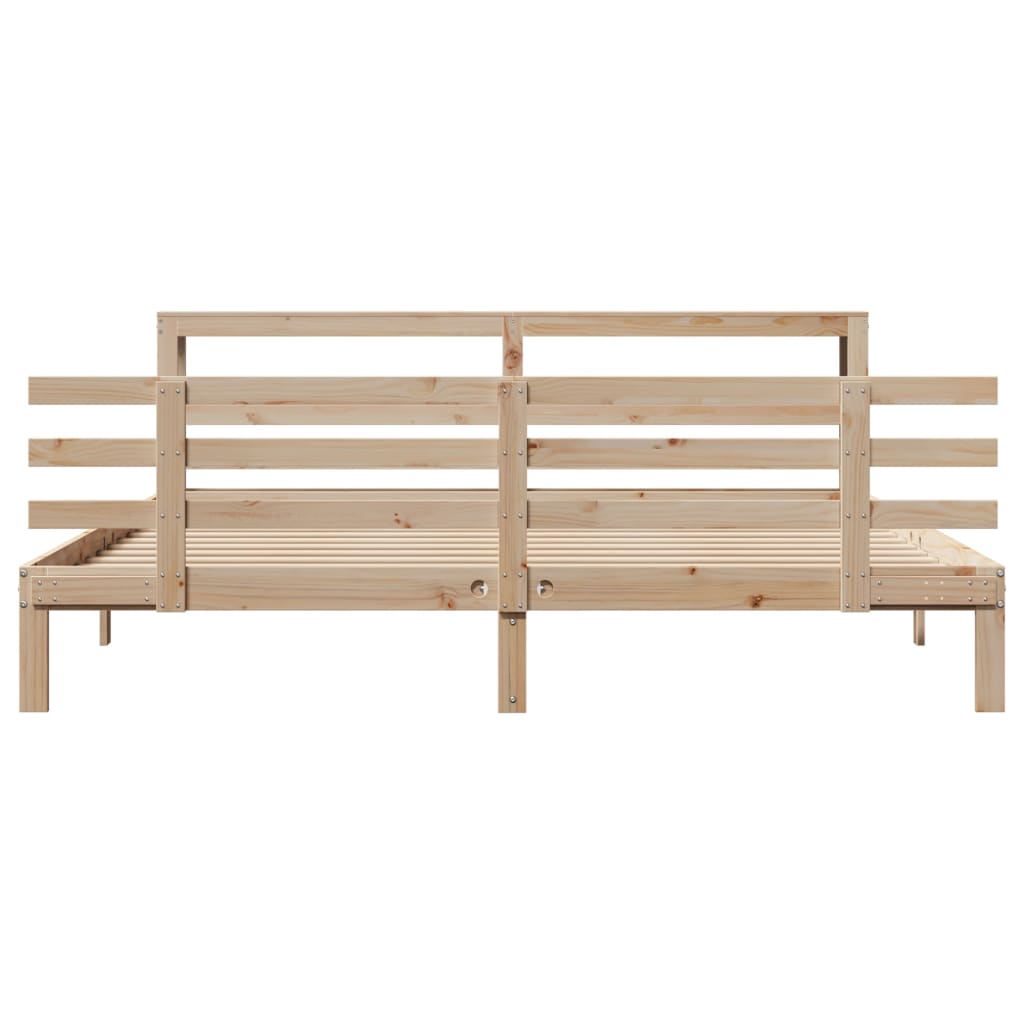Cadre de lit avec tête de lit sans matelas 200x200 cm - XIOS
