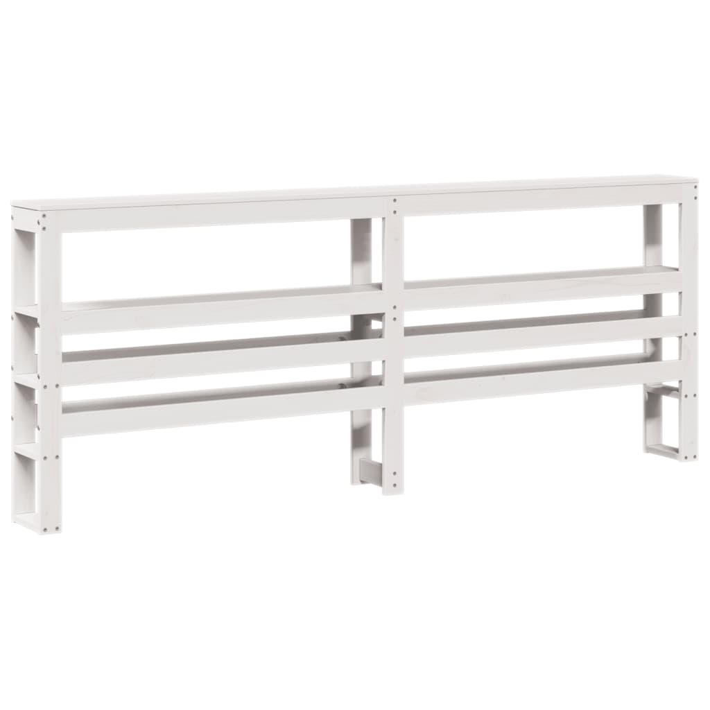 Cadre de lit avec tête de lit sans matelas blanc 200x200 cm - XIOS