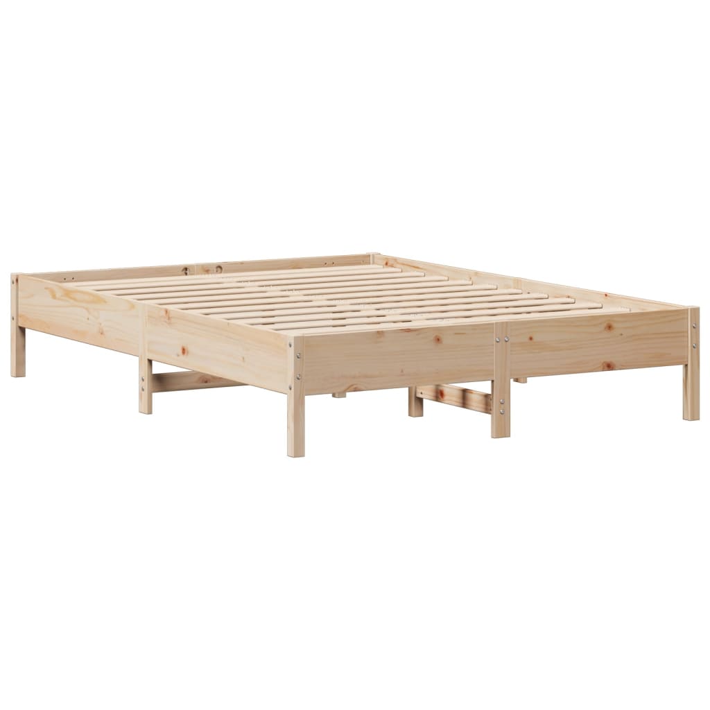 Cadre de lit sans matelas 140x200 cm bois massif de pin - XIOS