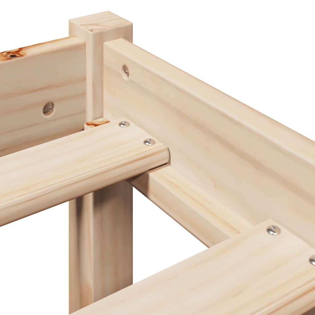 Cadre de lit sans matelas 140x200 cm bois massif de pin - XIOS