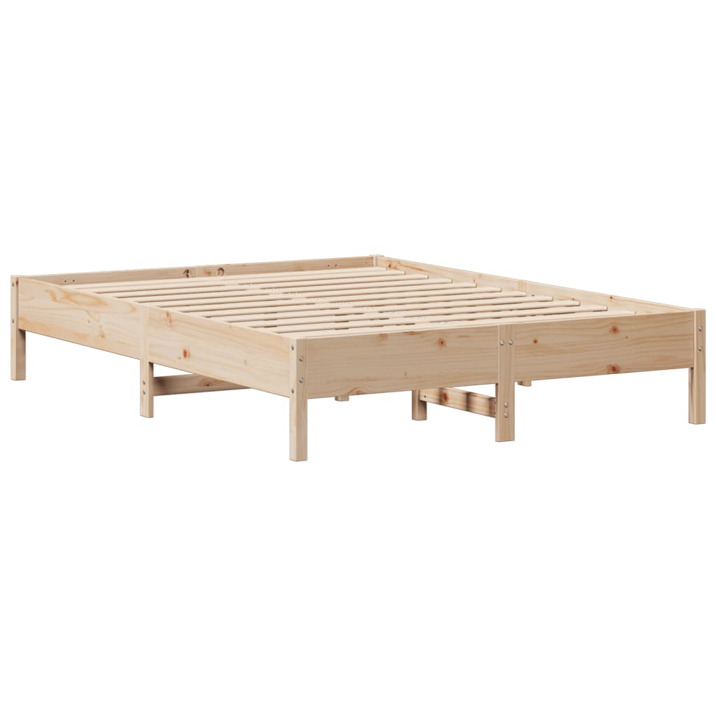 Cadre de lit sans matelas 140x190 cm bois de pin massif - XIOS