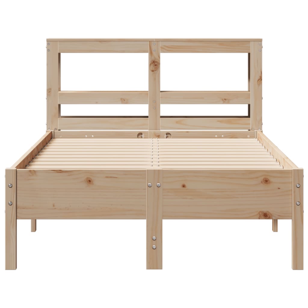Cadre de lit sans matelas 75x190 cm bois de pin massif - XIOS